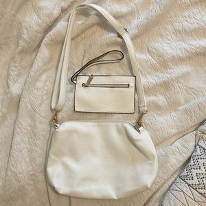 Sarit white shoulder bag with little wallet